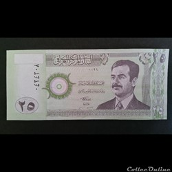 25 Dinars Irakien 2001