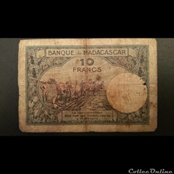 10 Francs Malgache 1937
