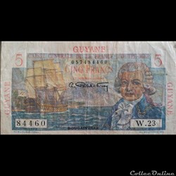 5 Francs - Guyane - Bougainville