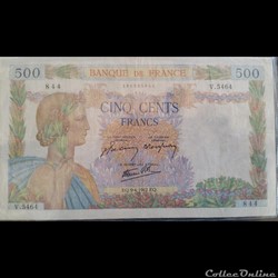 Cinq Cents Francs 9-4-1942