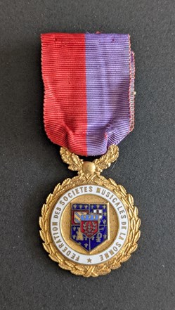 F - médaille de la Fédération des Sociétés Musicales de la Somme