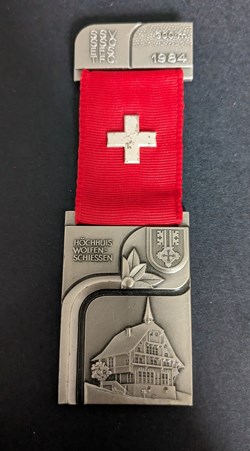 A- Médaille du prix de tir fédéral 1984