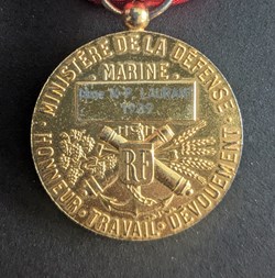 AGD - Médaille d'Honneur du personnel civil du Ministère de la Défense - Marine (N°1)
