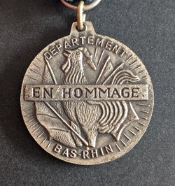 Médaille départementale du 50ème anniversaire de l'Armistice de la 1ère GM - BAS-RHIN