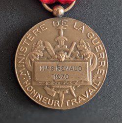 AGD - Médaille d'Honneur du travail du ministère de la Guerre