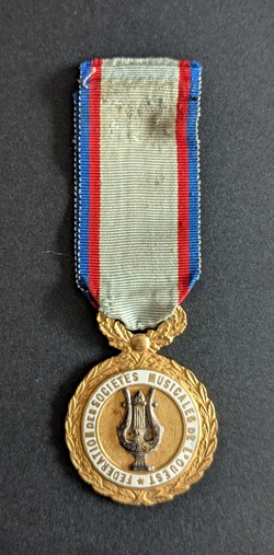 F - médaille de la Fédération des Sociétés Musicales de l'Ouest