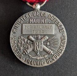AGD - Médaille d'Honneur du personnel civil du Ministère de la Défense - Marine (N°1)