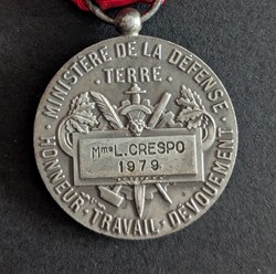 AGD - Médaille d'Honneur du personnel civil du Ministère de la Défense - Terre (N°3)