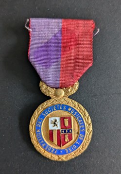 F - médaille de la Fédération des Sociétés Musicales de l’Oise
