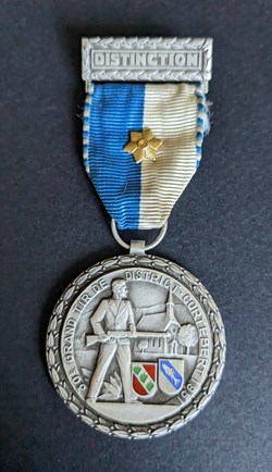 Médaille du prix du 30ème grand tir de district à Cortébert