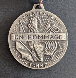 Médaille départementale du 50ème anniversaire de l'Armistice de la 1ère GM - YONNE