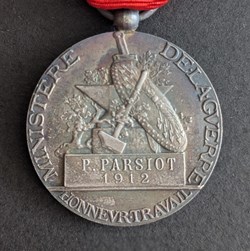AGD 1 - Médaille d'Honneur du travail du ministère de la Guerre - argent