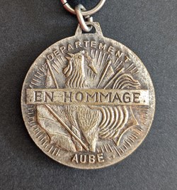 Médaille départementale du 50ème anniversaire de l'Armistice de la 1ère GM - AUBE