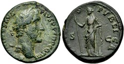 RC02004313 -  ANTONINVS PIVS Avg - Cu AS - ROMA; 142 AD