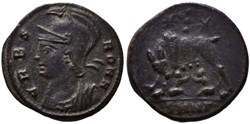 RC12016521 - VRBS ROMA ( Constantino I - Magno ) - Bi Centenionalis Reduzido - 330 AD