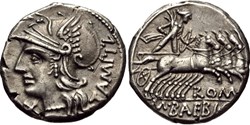 RA300113 - Denario Republica M. Baebius Q.f. Tampilus