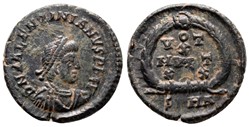 RC15020373 - VALENTINIANVS II; AE 1/2 Centenionalis; HERACLEA; 383 AD