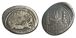 RB01001479 - MARCVS ANTONIVS - AR Denarivs - Patrae (?); 32-31 BC