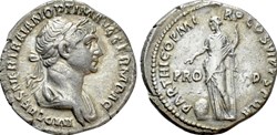 RC02003154 - TRAJANVS; AR Denario Roma; 117 AD