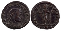 RC12016082 - CONSTANINVS I Magno - Bi Reduced Centenionalis - Arelate; 318 AD