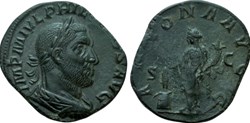 RC06008990 - PHILIPPVS I O Árabe Avg - AE Sestertivs - ROMA; 245 AD
