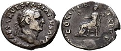 RC02002285 - VESPASIANVS Avg - AR Denario - ROMA, 70 AD