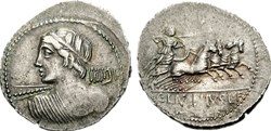 RA300274 - Denário República C.Licinivs L.f. Macer