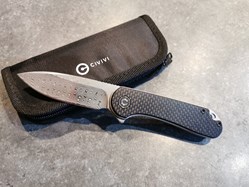 Civivi Elementum C907DS Damascus, Carbonfiber & Black G10