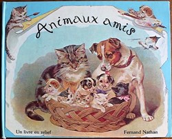 Livre Pop-Up - Animaux amis - Edition Nathan 1980