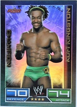Slam Attax - Carte 015 - Kofi Kingston Champion - Rare Foil