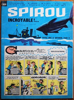 Spirou - 1309 - Couverture : Gaston Lagaffe