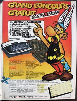 Publicité Astérix - Concours Paper Mate avec Astérix - 1985