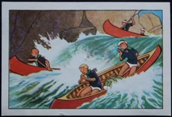 Image / Chromo - La vie fière et joyeuse des scouts - VIII-08 - Les scouts marins dans les rapides