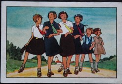 Image / Chromo - La vie fière et joyeuse des scouts - X-10 - Sur la belle route blanche