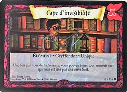 TCG Harry Potter - Set de base - 012 - Cape d'invisibilité - Rare Brillante