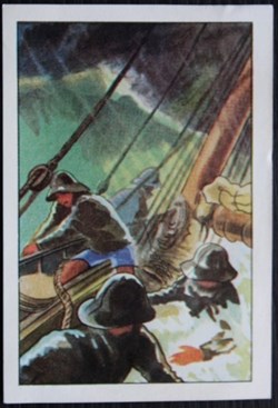Image / Chromo - La vie fière et joyeuse des scouts - VIII-07 - Les scouts marins dans la tempête