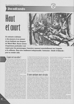 Scénario - Deadlands - Haut et court