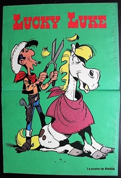 Lucky Luke - Poster du journal de Tintin