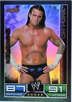 Slam Attax - Carte 010 - Cm Punk Champion - Rare Foil