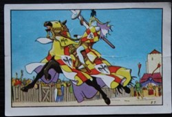 Image / Chromo - La vie fière et joyeuse des scouts - I-08 - Après l'adoubement