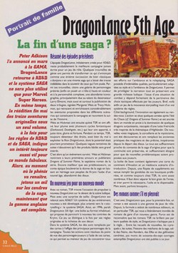Critique de jeu - Dragon Lance 5th Age