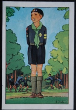 Image / Chromo - La vie fière et joyeuse des scouts - VII-02 - Un louveteau