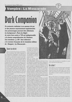 Scénario - Vampire, la Mascarade - Dark Companion