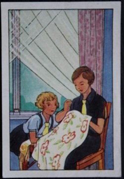 Image / Chromo - La vie fière et joyeuse des scouts - X-06 - A la maison