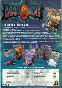 Publicité Earthdawn - L'empire Theran - Casus Belli 122 - 1999