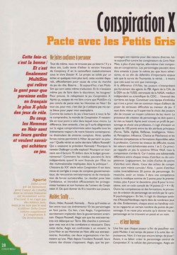 Critique de jeu - Conspiration X