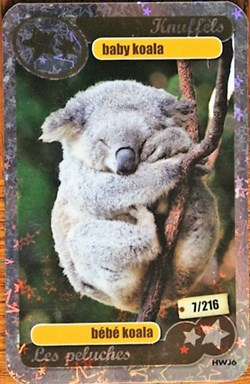 TCG Les héros de notre planète - 007 - Bébé koala - Rare Brillante
