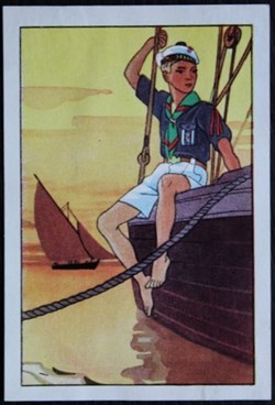Image / Chromo - La vie fière et joyeuse des scouts - VIII-01 - Un scout marin