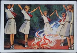 Image / Chromo - La vie fière et joyeuse des scouts - X-09 - La danse du feu