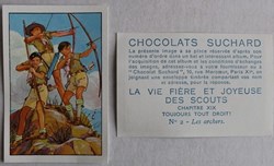 Image / Chromo - La vie fière et joyeuse des scouts - XIX-02 - Les archers